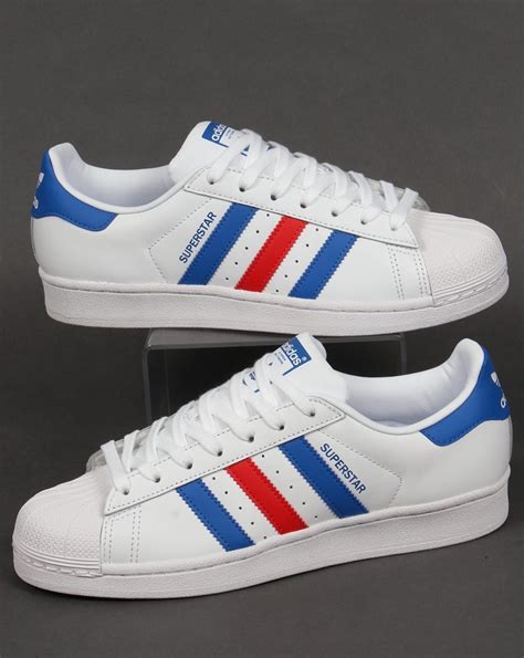 adidas blue and red sneakers.